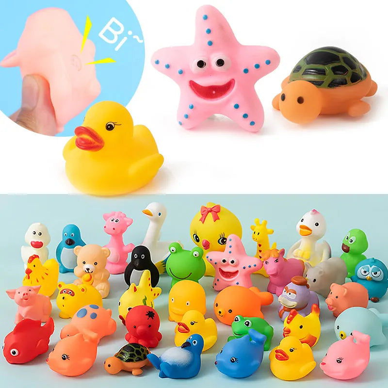 1-10 Pcs/set Baby Cute Animals Bath Toy Swimming