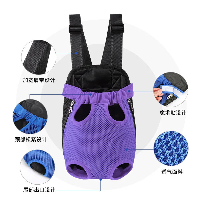 Mesh Dog Carriers Bag Outdoor Travel Backpack Breathable