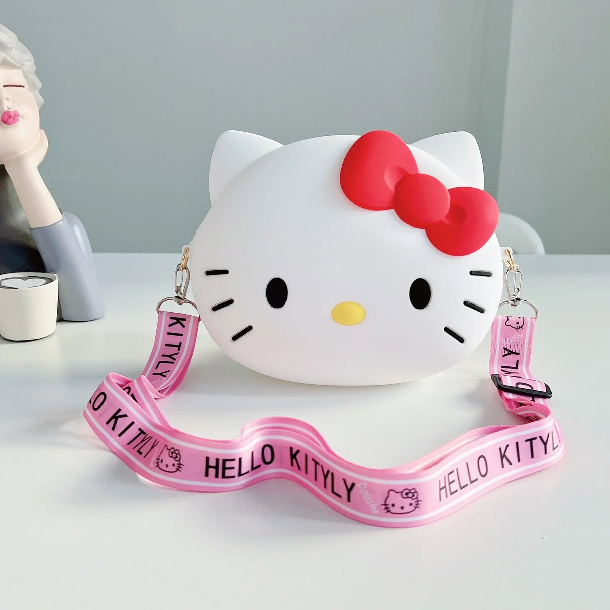 Hello Kitty Bag Kawaii Cartoon Shoulder Bag Silicone