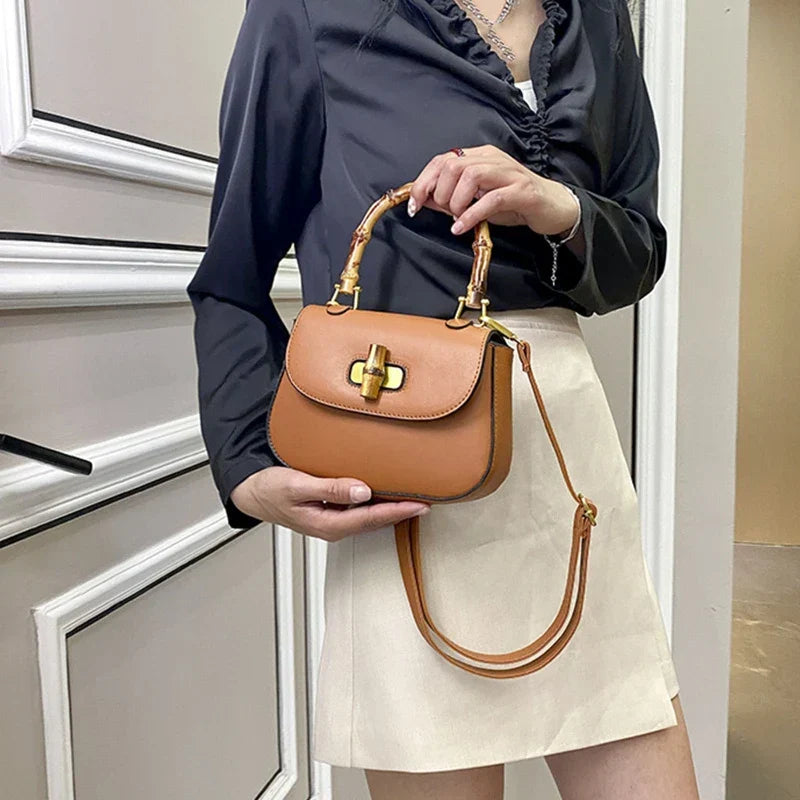 Fashion Bamboo Handle Handbags Designer Women Shoulder Bags