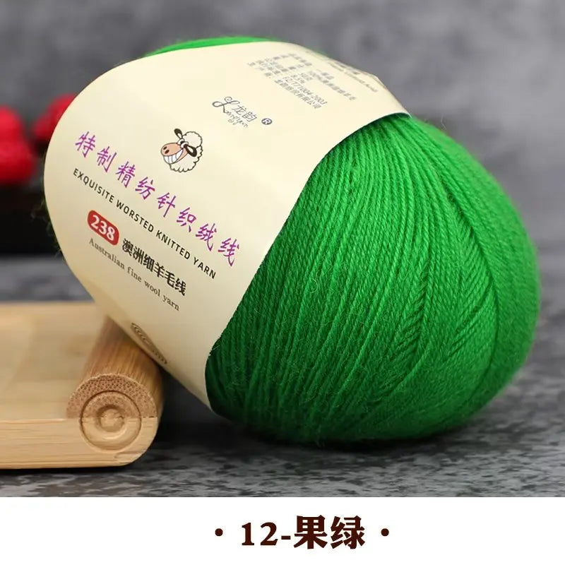 50g 100% Merino Wool Yarn Thin Yarn Soft