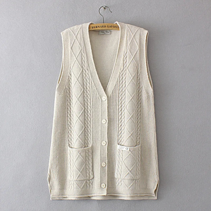 2022 Autumn Winter Plus Size Sweater Vest Women