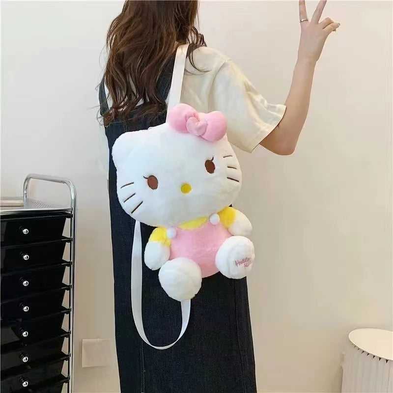 New Sanrio Hello Kitty Kawaii Plush Backpack Stuffed