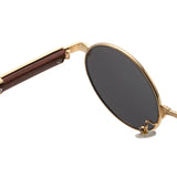 2022 New Vintage Imitation Wood Sunglasses Europe and