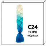 24Inch Synthetic Long Jumbo Ombre Braiding Hair For