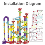 50/197Pcs Children Diy Game Marble Run Race Track