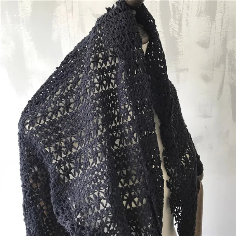 Hollow Woven Fabric Curtain Home Textile Plaid Fabric
