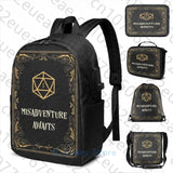 Funny Graphic print Misadventure Awaits D20 Dice Tabletop