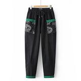 Plus Size Jeans Womens Clothing Fall Letter Print
