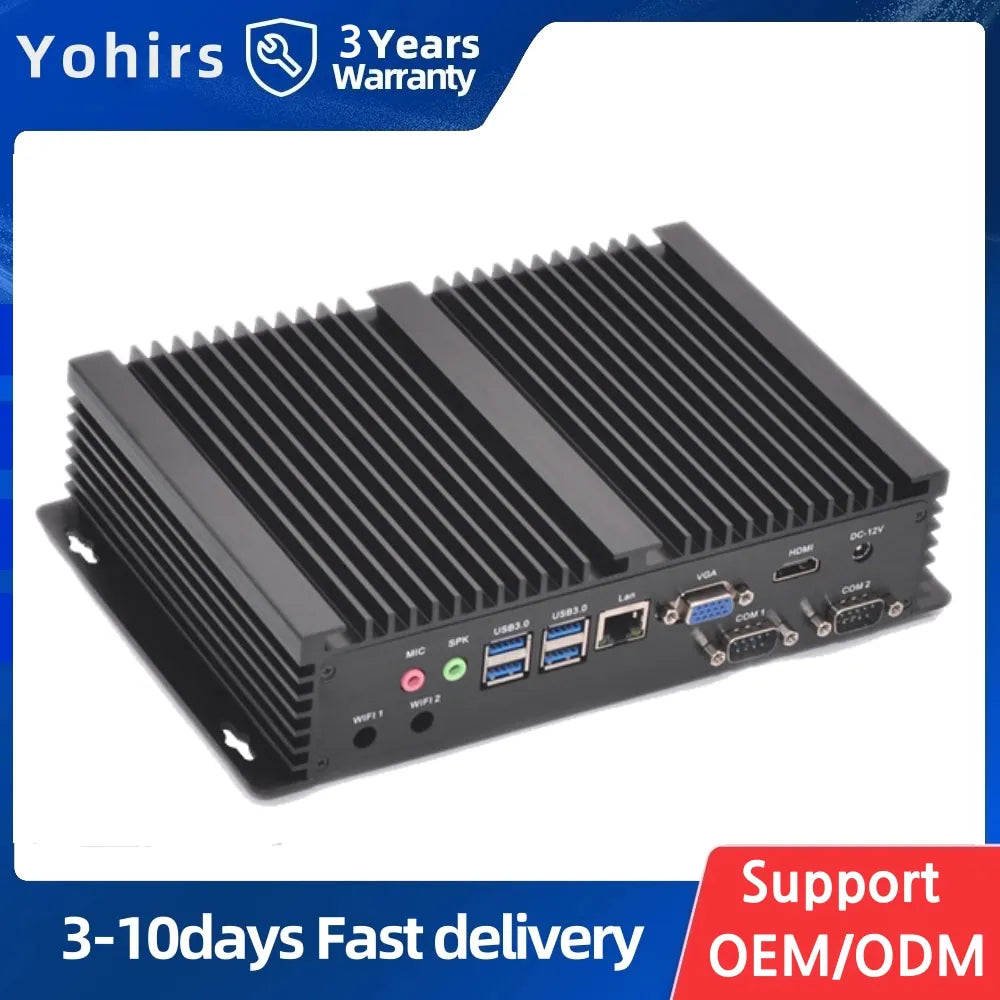 Yohirs Embedded Fanless Industrial Mini PC I5 8250U