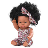 35cm Newborn Reborn African Doll Baby Simulation Soft