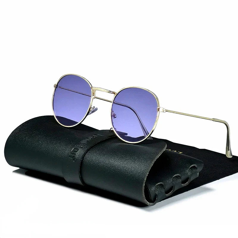 LeonLion 2023 Round Retro Sunglasses Men Round Vintage