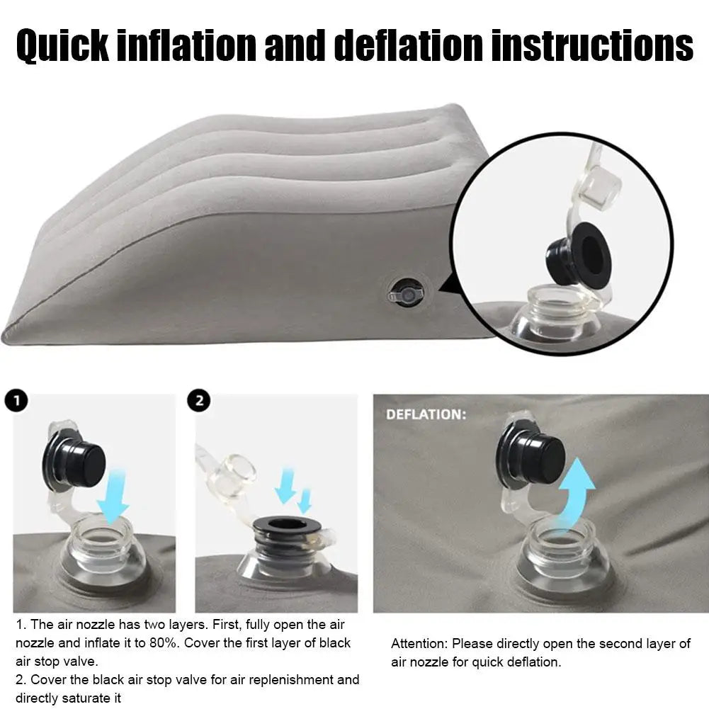 Portable Inflatable Elevation Wedge Leg Foot Pillow Elevation