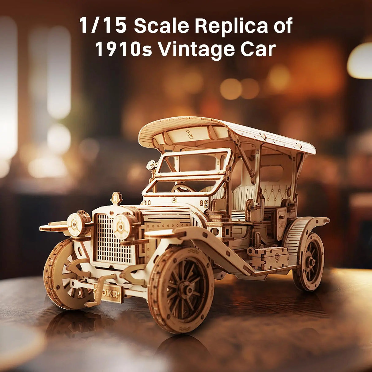 Robotime Rokr 3D Wooden Puzzle MC801 Vintage Car