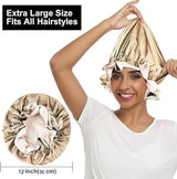 New Women Reversible Satin Bonnet Hair Caps Double