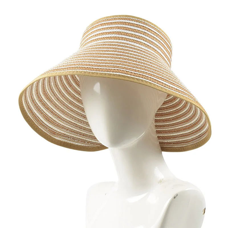 Large Eaves Beach Sunhat Woven Straw Hat Summer