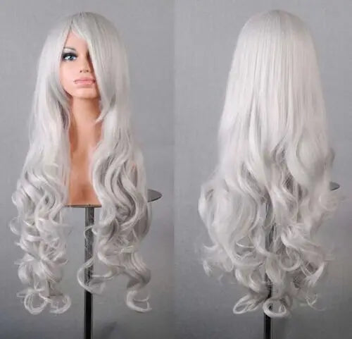 Lady 80cm Long Curly Wigs Fashion Cosplay Costume