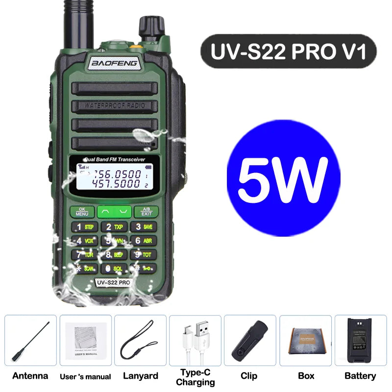 Baofeng UV S22 PRO V2 IP68 Walkie Talkie