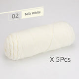 5 Pcs Cotton Select Yarn 17.63oz/500g, Light Worsted