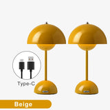 Mushroom Flower Bud Rechargeable LED Table Lamps Desk