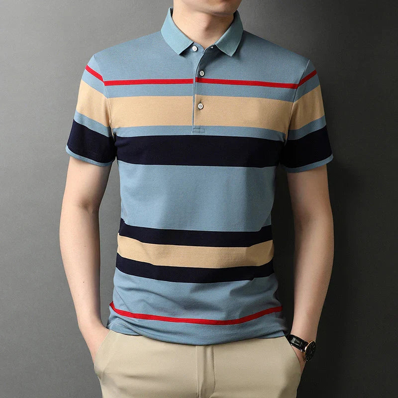 Summer Men's Polo Shirts With Short Sleeve Business