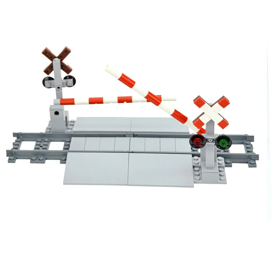 City Trains DIY Building Blocks Straight Curved Rail