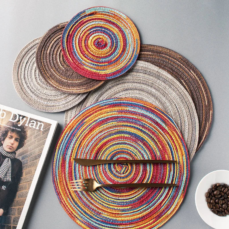 6/8 pcs Table placemats for table mat Ramie