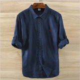 2021 New 100% Pure Linen Long Sleeve Shirts