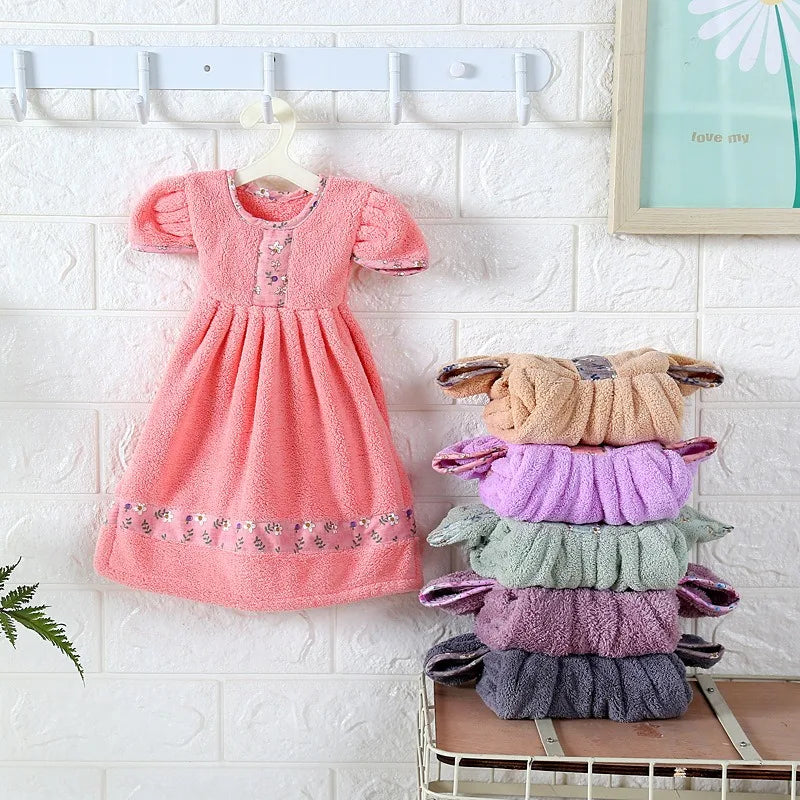 Princess Dress Towel Thick Coral Velvet Super Absorbent