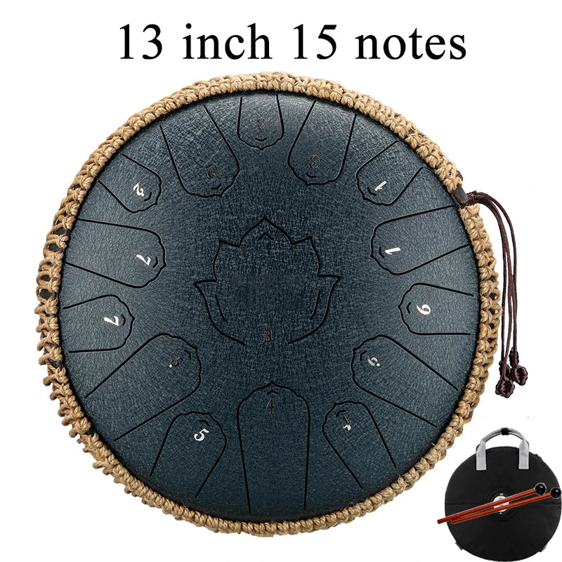 Hluru Glucophone Steel Tongue Drum 14 Inch 15