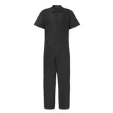 Work Jumpsuit for Men Cargo Pants Button Closure