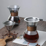 Striped Coffee Pot Hand Brewed Glass Coffee Sharing