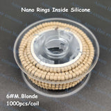 1000pcs/coil Pre-Loaded 3.0mm NanoRings Silicone Micro Rings Links