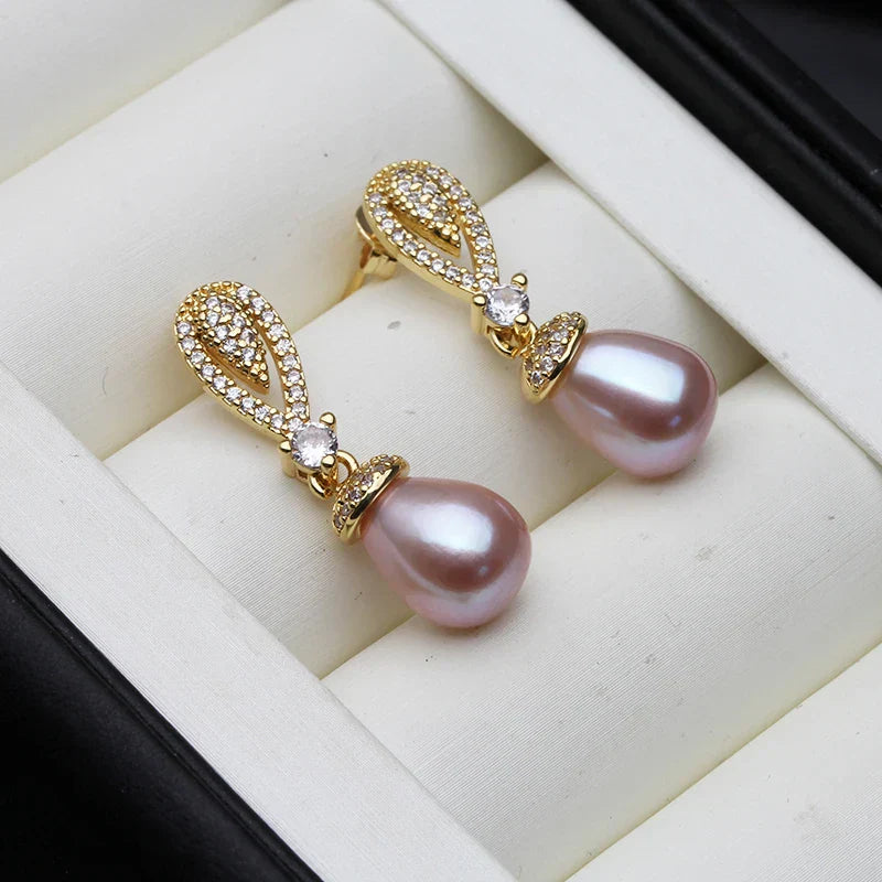 2024 New Dangling Natural Pearl Earrings For Women,Cute