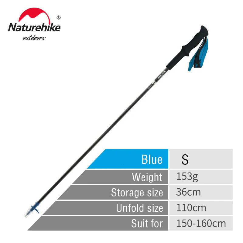 Naturehike ST08 Walking Sticks Ultralight 4-sections Foldable Adjustable