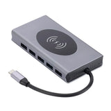 USB C HUB 20W Wireless Charging 1000M RJ45