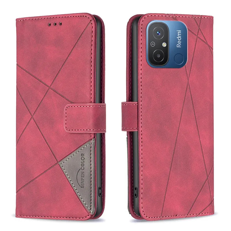 Wallet Flip Case For Redmi 12C Cover Case