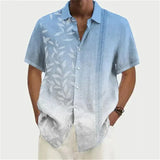 Summer 2023 men's shirt Hawaiian shirt coconut wood