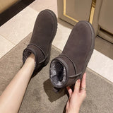 New Snow Boot Style Short Mini Winter Sheepskin