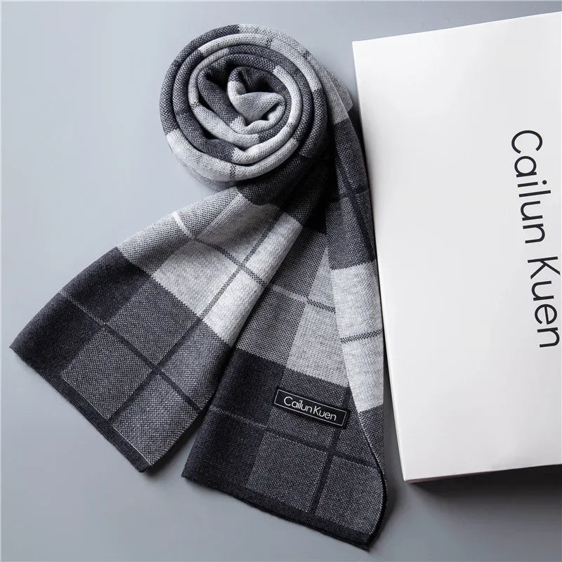 Fashion Classic Business Scarf Men Wool Scarf Soft