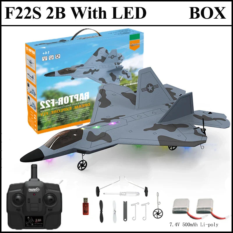 New F22S 2.4G 4CH 3D6G RC Airplane Raptor