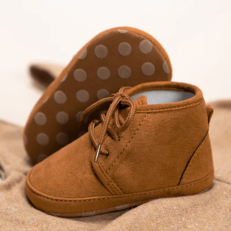 Newborns Baby Boys Girls Shoes Retro PU Soft