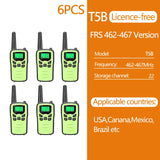 2/4/6 PCS ABBREE Walkie Talkie PMR/FRS UHF Mini