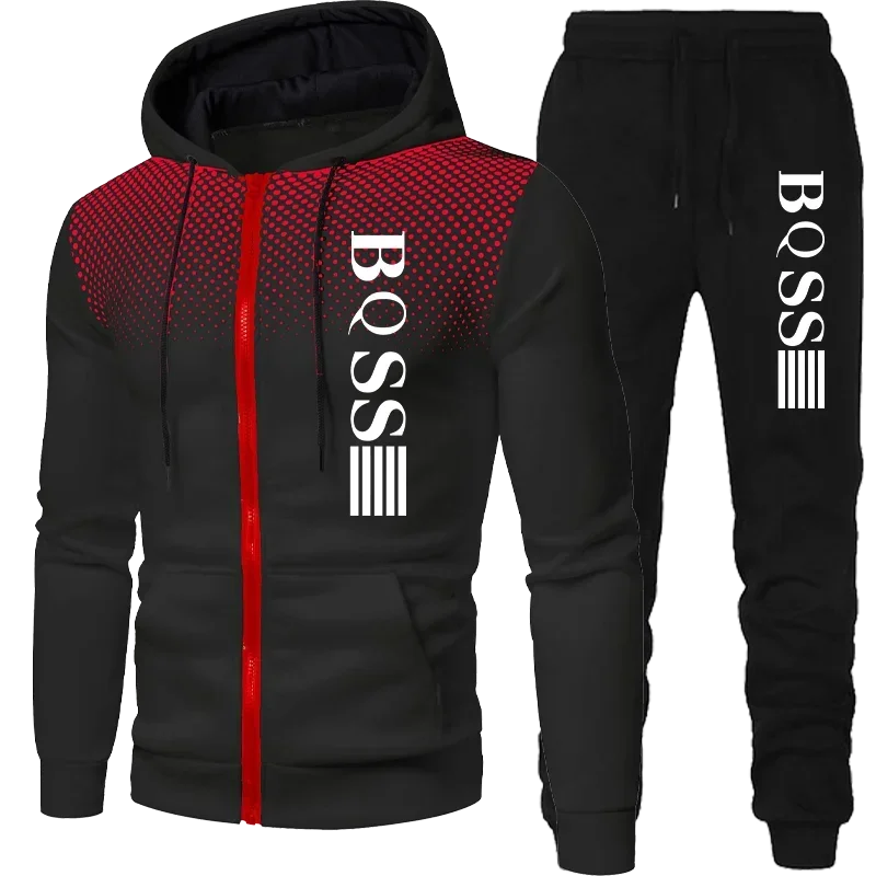 Costem for Men Clothing Spotted Sweatshirt Suit Hoodie