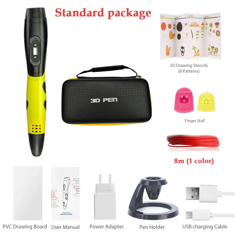 Creative 3D Printing Pen With Adjustable Speed and