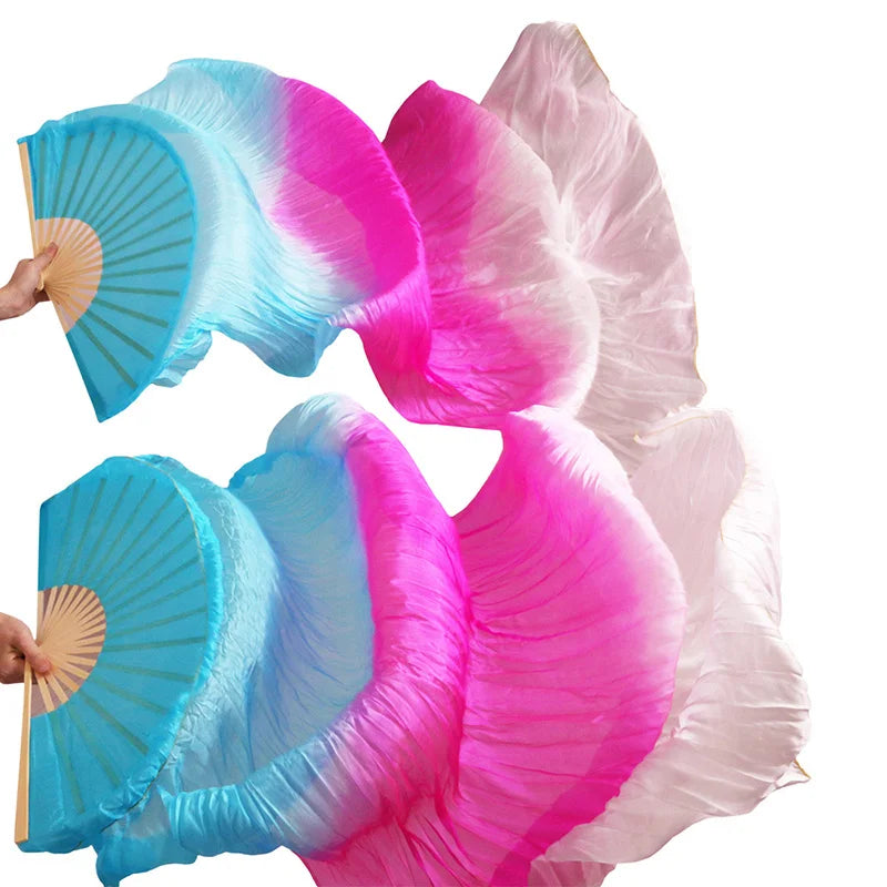 Belly Dance Fan 100% Real Silk Veils 1pc