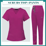 Workwear Nurse Uniform TopsStraight Pants Medical Nursing Uniform