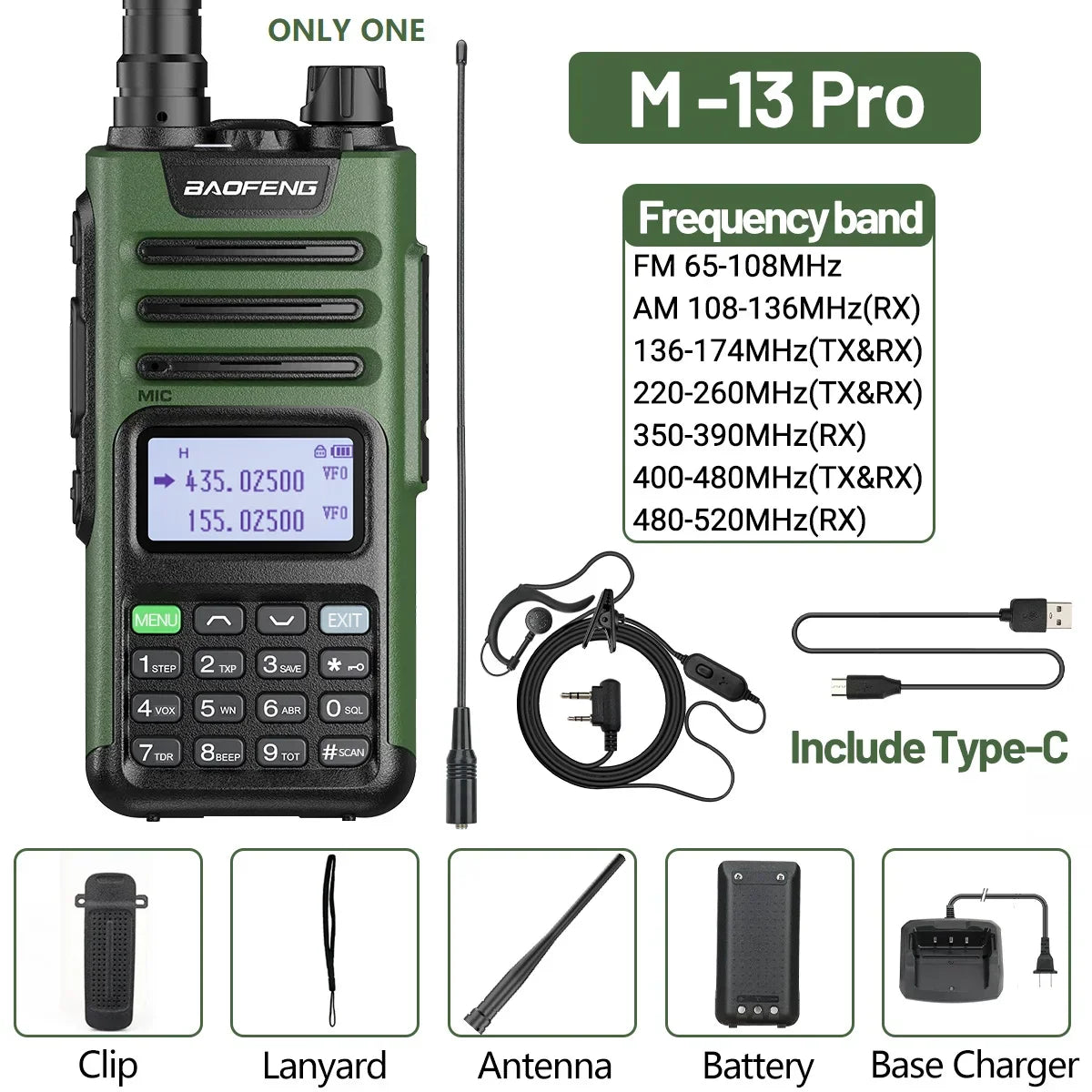 BaoFeng UV-13 PRO V2 V1 Walkie Talkie M-13