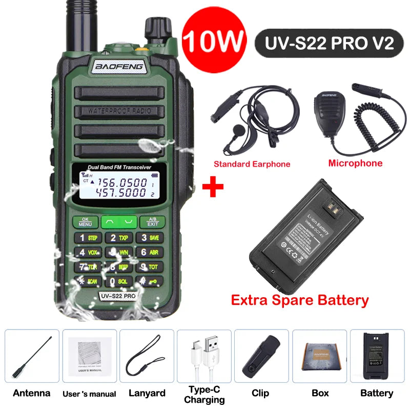 Baofeng UV S22 PRO V2 IP68 Walkie Talkie