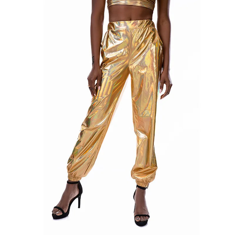 Women Nightclub Pole Dance Trousers Hip Hop Slacks